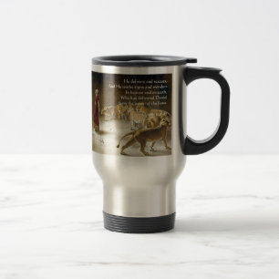 Taza De Viaje Daniel en la escritura del arte de la biblia de la