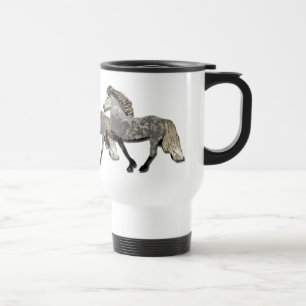 Taza De Viaje Dapple Gray Islandés Horse Art Deco Astrid