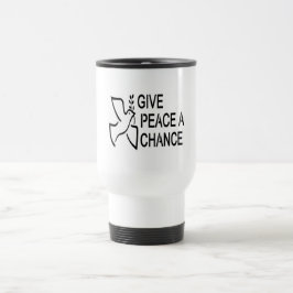 TAZA DE VIAJE DARLE A LA PAZ UNA OPORTUNIDAD