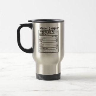 Taza De Viaje Datos Nutricionales Divertidos para Diseñadores de