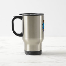 Taza de viaje de acero inoxidable con ilustración