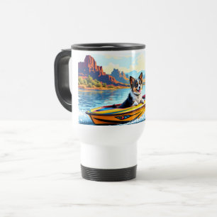 Taza de viaje de acero inoxidable con imagen de pe