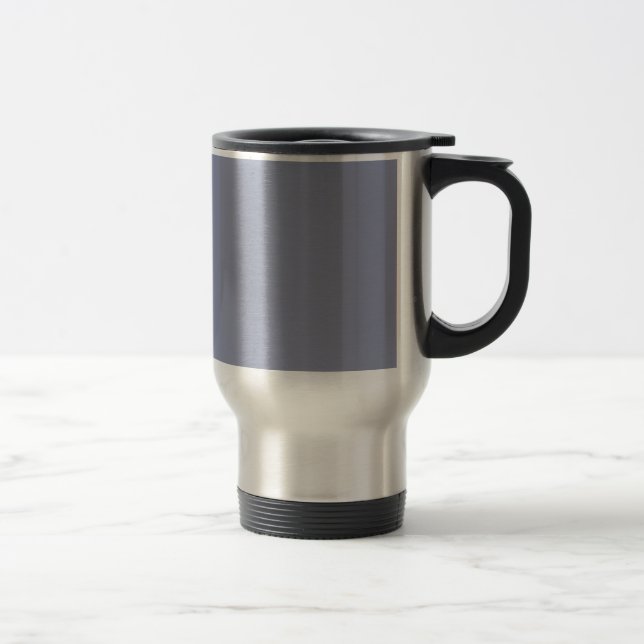 Taza de viaje de acero inoxidable gris genial (Derecha)