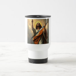 Taza de viaje de acero Jesús Cristo es el Rey