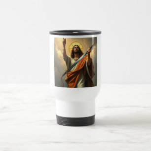 Taza de viaje de acero Jesús Cristo es el Rey