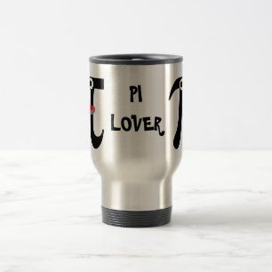 Taza de viaje de aluminio AMANTE de Pi sonriente