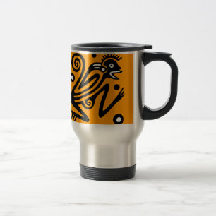 Taza de viaje de aluminio con motivo mexicano anti