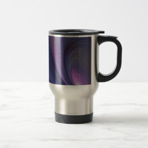 Taza de viaje de aluminio de arcoíris abstracto