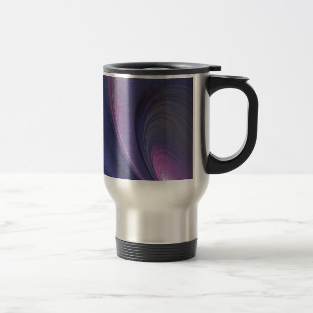 Taza de viaje de aluminio de arcoíris abstracto (Derecha)