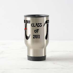 Taza de viaje de aluminio de la clase de Pi sonrie