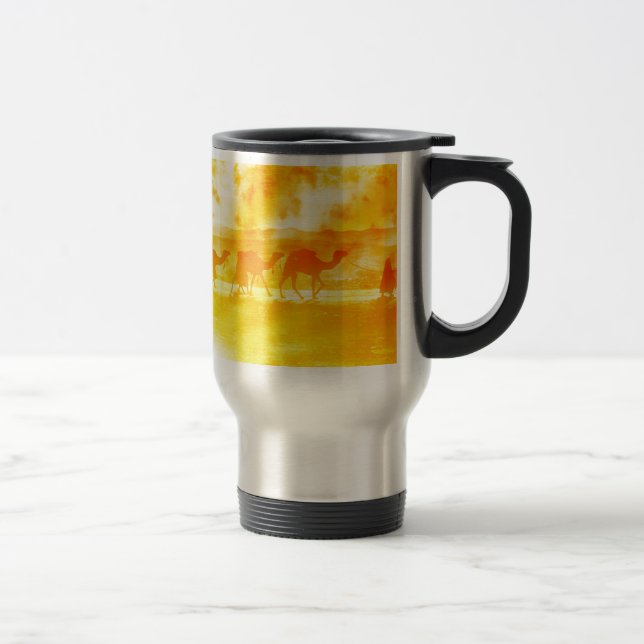 Taza de viaje de aluminio Desert Camel Caravan Sun (Derecha)