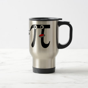 Taza de viaje de aluminio Sonriendo se come Pi