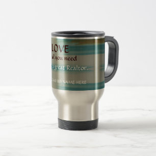 Taza de viaje de arte abstracto de bienes raíces d