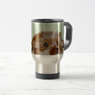 Taza de viaje de arte facial estilizado único pers