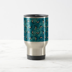 Taza de viaje de ballena orca