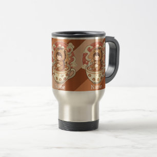 Taza de viaje de café con erizo para commuters
