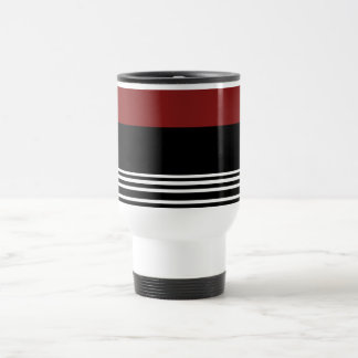 Taza de viaje de café negro rojo blanco>Taza de vi