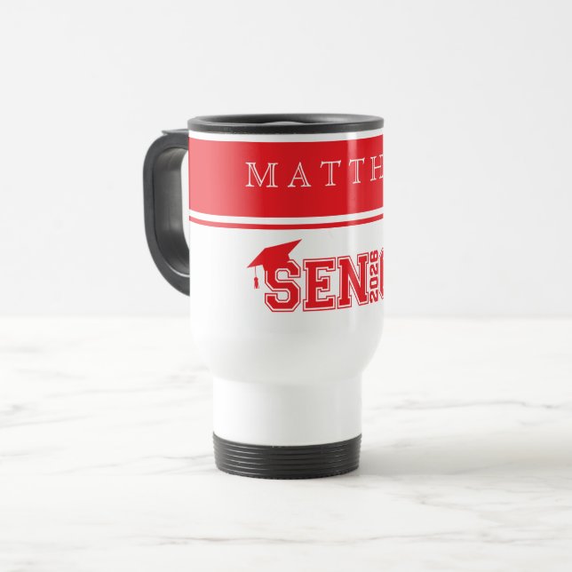 Taza de viaje de café para graduado (Anverso izquierdo)