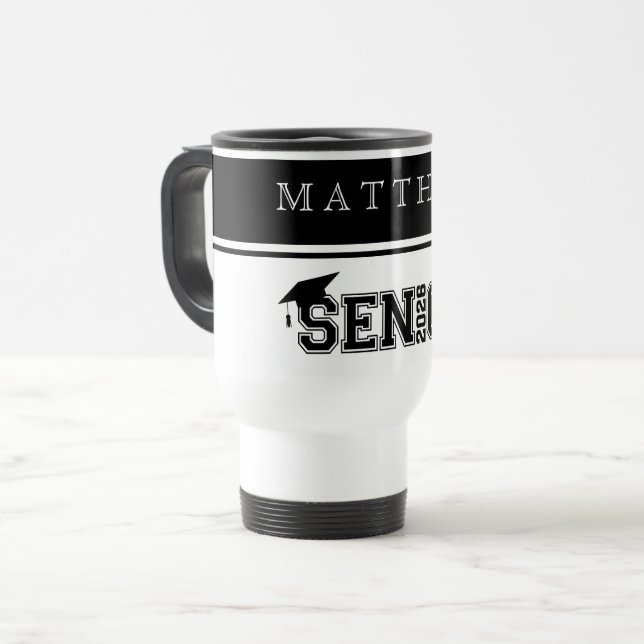 Taza de viaje de café para graduado (Anverso izquierdo)