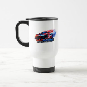 Taza de viaje de carreras de coches – Diseño de ve