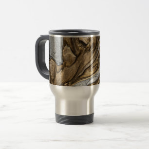 taza de viaje de colores marrones líquidos glamour