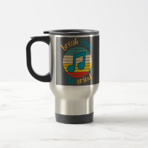 Taza de viaje de corchea musical