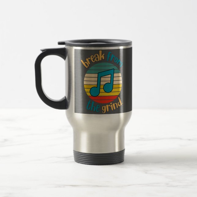 Taza de viaje de corchea musical (Izquierda)
