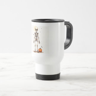 Taza de viaje de esqueleto de Halloween