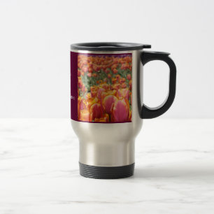 Taza de viaje de flores de tulipán Eres mi sol