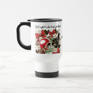 taza de viaje de fútbol para niñas