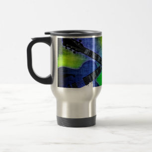 Taza de viaje de guitarras eléctricas grungy