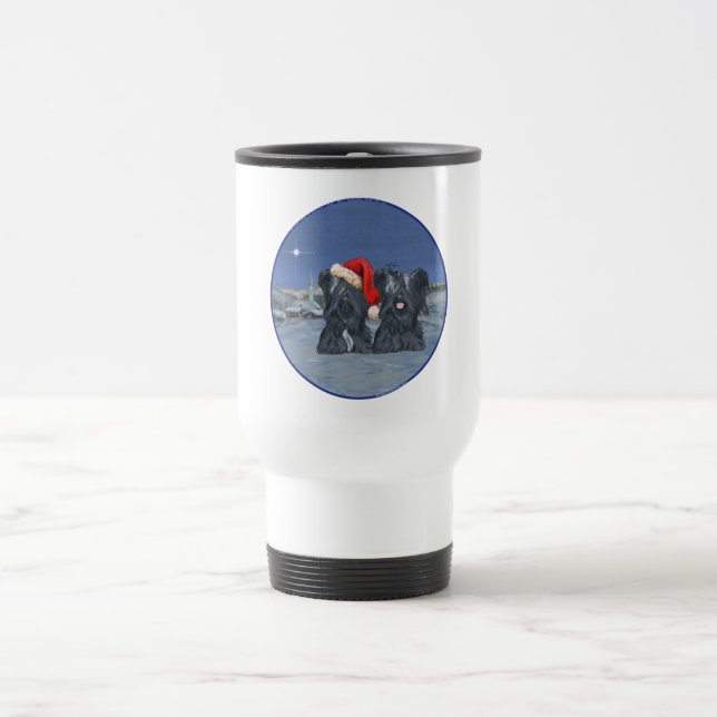 Taza de viaje de invierno de Skye Terriers (Centro)