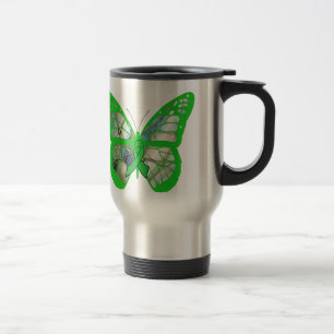 Taza de viaje de mariposa para la concienciación s