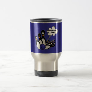 Taza de viaje de pingüinos de bolos lindos