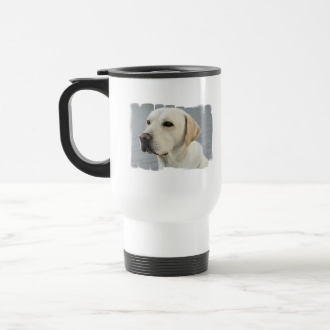 Taza de viaje de plástico Lab amarillo (Izquierda)