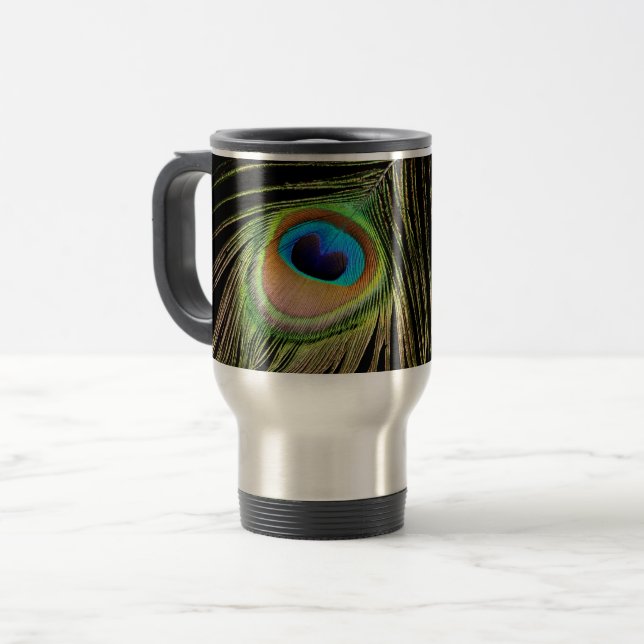 Taza de viaje de pluma de pavo real (Anverso izquierdo)