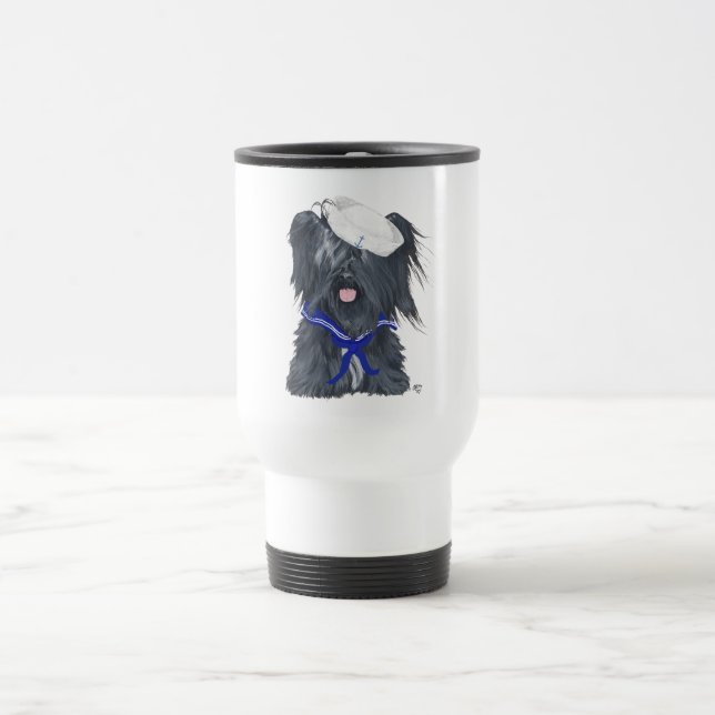 Taza de viaje de Skye Terrier Marinero (Centro)