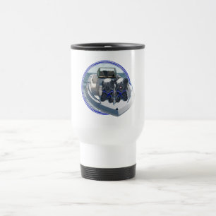 Taza de viaje de Skye Terriers en barco