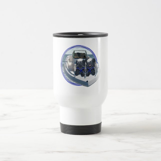 Taza de viaje de Skye Terriers en barco (Centro)