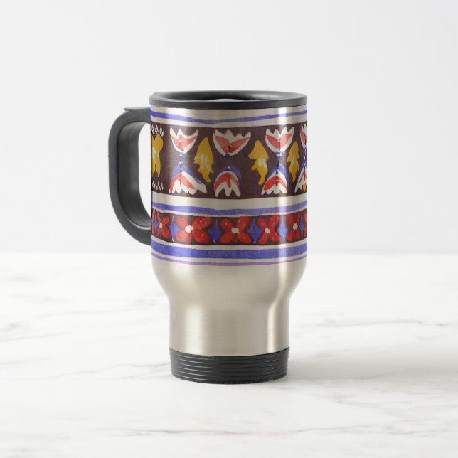 Taza De Viaje decoración tradicional rumana (Anverso izquierdo)