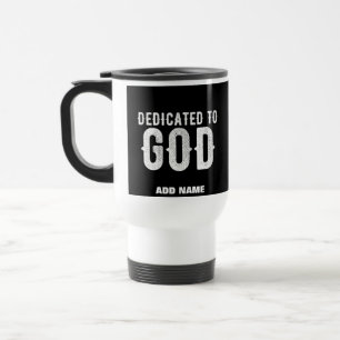 TAZA DE VIAJE DEDICADO AL TEXTO BLANCO DEL PERSONALIZABLE GUAY D
