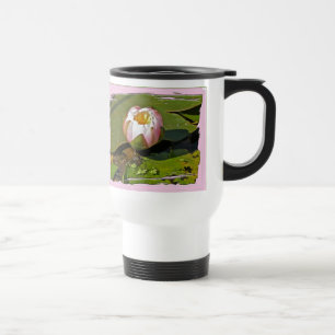 Taza De Viaje Dedo de viaje de Lirio-Agua Rosa