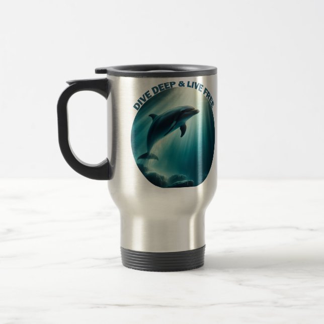 Taza De Viaje Deep Live Free Dolphin (Izquierda)