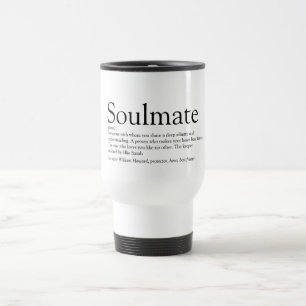 Taza De Viaje Definición de Alma Gemela Personalizada Romántica