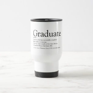 Taza De Viaje Definición de graduado en blanco y negro graduació
