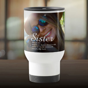 Taza De Viaje Definición de guión de foto de la mejor hermana de