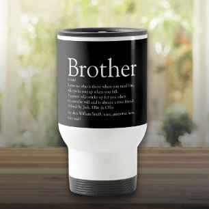 Taza De Viaje Definición de hermano genial en blanco y negro
