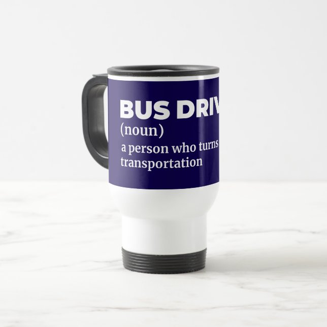 Taza De Viaje Definición de Héroe de Autobús Escolar (Anverso izquierdo)