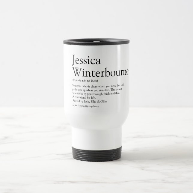 Taza De Viaje Definición de mejores amigos BFF (Centro)