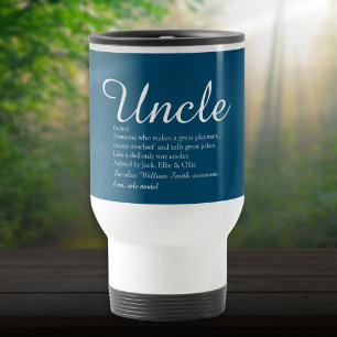 Taza De Viaje Definición de Tío Divertido y Genial Cita Azul